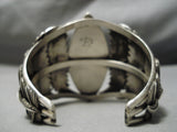 One Of The Biggest Native American Navajo Bumble Bee Sterling Silver Jasper Bracelet-Nativo Arts