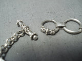 Outstanding Navajo Native American Sterling Silver Link Bracelet-Nativo Arts
