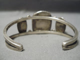 Amazing Vintage Native American Navajo Sleeping Turquoise Sterling Silver Bracelet Old-Nativo Arts