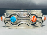 Important Kee Family Vintage Native American Navajo Turquoise Shell Sterling Silver Bracelet-Nativo Arts