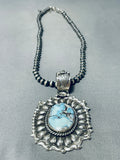 Best Yazzie Native American Navajo Sterling Silver Golen Hills Turquoise Necklace-Nativo Arts