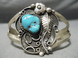 Incredible Vintage Native American Navajo Sleeping Beauty Sterling Silver Bracelet-Nativo Arts