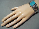 Marie Thompson Navajo Turquoise Sterling Silver Bracelet Native American-Nativo Arts