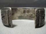 One Of The Most Rare Vintage Native American Navajo Thomas Singer Sterling Silver Bracelet-Nativo Arts