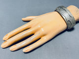 Ocean Whale Very Rare Vintage Navajo Sterling Silver Bracelet-Nativo Arts