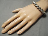 Best Vintage Native American Navajo Orville Tsinnie Sterling Silver Coiled Bracelet-Nativo Arts