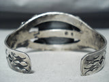 Vivid Kirk Smith Vintage Native American Navajo Carico Turquoise Sterling Silver Bracelet-Nativo Arts
