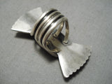 Huge Heavy Towering Native American Navajo Purple Shell Sterling Silver Ring-Nativo Arts