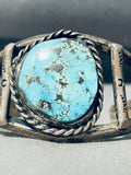 Gasp! Rare Mine Vintage Native American Navajo Turquoise Sterling Silver Bracelet-Nativo Arts