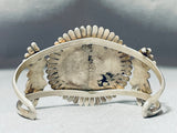Exceptional Vintage Native American Zuni Blue Gem Turquoise Sterling Silver Bracelet Signed-Nativo Arts