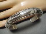 Amazing Vintage Navajo Jonny Nez Sterling Silver Native American Bracelet-Nativo Arts