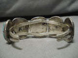 Incredible Blue Diamond Turquoise Vintage Native American Navajo Sterling Silver Bracelet-Nativo Arts