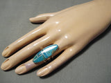 Incredible Navajo Turquoise Sterling Silver Ring Native American-Nativo Arts