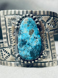One Of The Most Unique Native American Navajo Zig Zag Turquoise Sterling Silver Bracelet-Nativo Arts