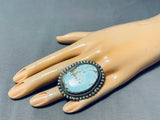 Heaviest Best 31 Grams Native American Navajo #8 Mine Turquoise Sterling Silver Ring-Nativo Arts