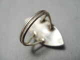Quality Vintage Native American Navajo Turquoise Sterling Silver Snake Eyes Ring-Nativo Arts