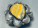 Monster Honeybee Japser Vintage Native American Navajo Sterling Silver Bracelet-Nativo Arts
