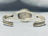 Fascinating Native American Navajo Sleeping Beauty Turquoise Sterling Silver Bracelet Signed-Nativo Arts