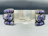 Native American One Of The Best Ever Vintage Navajo Charoite Sterling Silver Bracelet-Nativo Arts