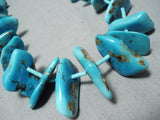 Native American Impressive Vintage Santo Domingo Kingman Turquoise Necklace Old-Nativo Arts