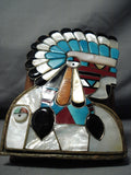 The Best Vintage Native American Zuni Turquoise Sterling Silver Inlay Ketoh Bracelet Old-Nativo Arts