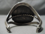 Important Vintage Native American Navajo Last Chance Turquoise Sterling Silver Bracelet Old-Nativo Arts