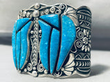 The Best Waterbird Turquoise Sterling Silver Native American Navajo Bracelet-Nativo Arts