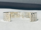 Rare Turquoise Vintage Native American Navajo Sterling Silver Lapis Inlay Bracelet-Nativo Arts