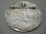 Important Vintage Native American Navajo Victor Moses Begay Turquoise Sterling Silver Pin Old-Nativo Arts