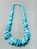 Native American Traditional Vintage Santo Domingo Old Kingman Royston Turquoise Necklace-Nativo Arts