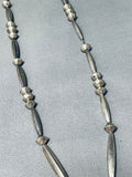 Older Hand Forged Sterling Silver Vintage Native American Navajo Torpedo Necklace Old-Nativo Arts