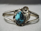 Very Important Last Chance Turquoise Vintage Native American Navajo Sterling Silver Bracelet-Nativo Arts
