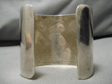 The Best Wide Vintage Native American Hopi Sidney Sekakuku Jr Sterling Silver Bracelet-Nativo Arts