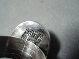 Wonderful Navajo Coral Jet Sterling Silver Ladybug Ring Native American-Nativo Arts