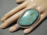 Important Huge Men's Navajo Sterling Silver Native American Ring-Nativo Arts