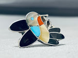 Free Bird Vintage Native American Zuni Turquoise Sterling Silver Hummingbird Ring-Nativo Arts