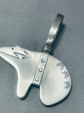 Captivating Vintage Native American Navajo Sterling Silver Bear Pendant-Nativo Arts