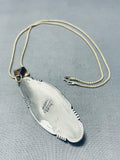 Important Gold Brown Stone Native American Navajo Sterling Silver Necklace-Nativo Arts