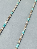 Native American Incredible Vintage Santo Domingo Turquoise Heishi Sterling Silver Necklace-Nativo Arts
