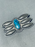 One Of Best Artists Vintage Native American Navajo Perry Shorty Sterling Silver Turquoise Pin-Nativo Arts