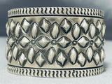 One Of The Most Detailed Native American Navajo Hand Repoussed Sterling Silver Bracelet-Nativo Arts
