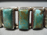 Important Vintage Native American Navajo Fannie Platero Turquoise Sterling Silver Bracelet-Nativo Arts