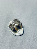 Tsosie Native American Navajo Kingman Turquoise Sterling Silver Ring Signed-Nativo Arts