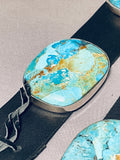 Native American 672 Gram Turquoise Slab Sterling Silver Signed Concho Belt-Nativo Arts