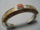 Incredible Vintage Navajo Begay Gold Sterling Silver Native American Bracelet-Nativo Arts