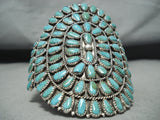 Incredible Signed Native American Navajo Turquoise Sterling Silver Bracelet-Nativo Arts