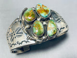 Quad Cluster Vintage Native American Navajo Royston Turquoise Sterling Silver Bracelet-Nativo Arts