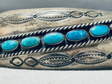 Unbelievable Vintage Native American Navajo Turquoise Sterling Silver Barrette-Nativo Arts