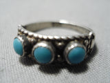 Wonderful Vintage Navajo Turquoise Sterling Silver Ring Native American-Nativo Arts