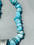 One Of The Most Unique Yazzie Native American Navajo Turquoise Sterling Silver Necklace-Nativo Arts